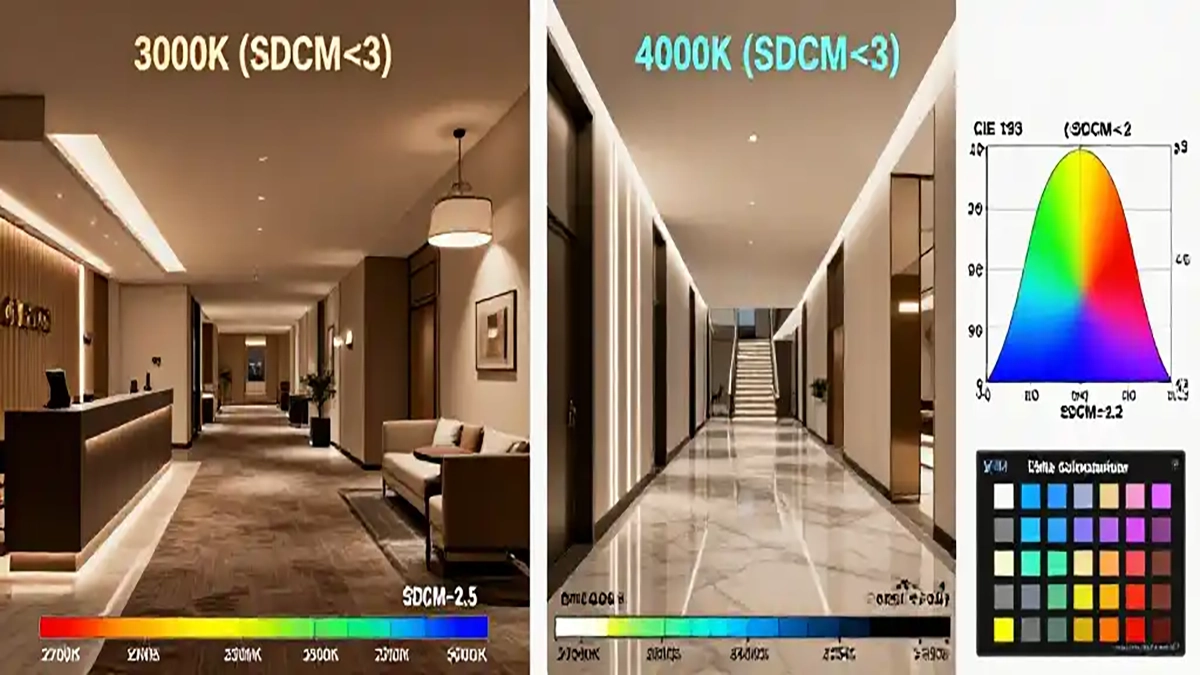 Perbandingan konsistensi suhu warna