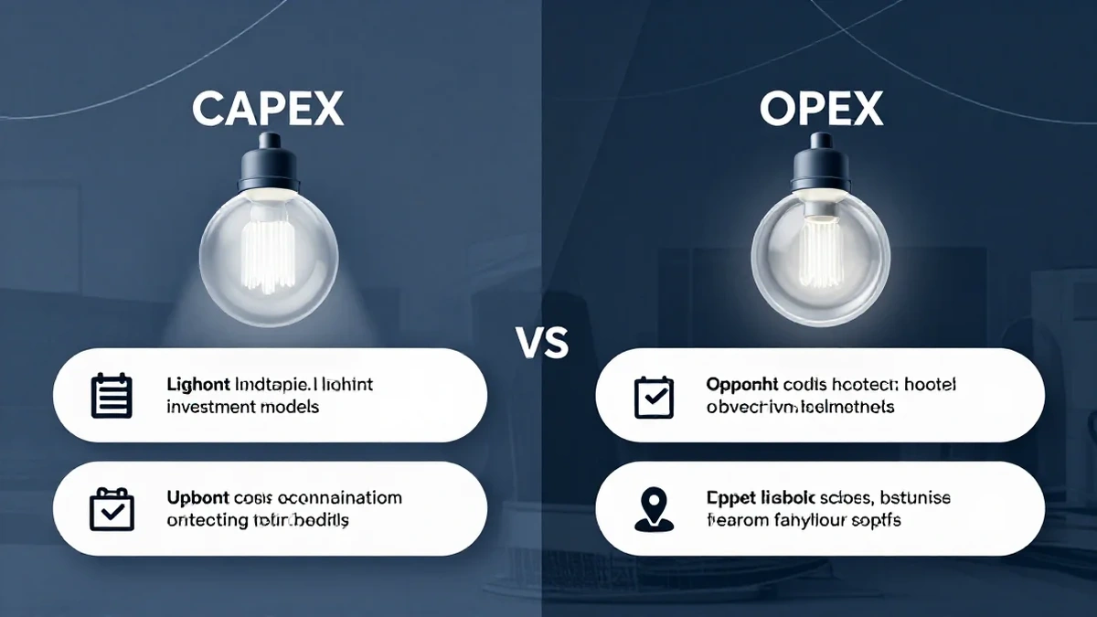Model pembayaran CAPEX dan OPEX dalam layanan pencahayaan