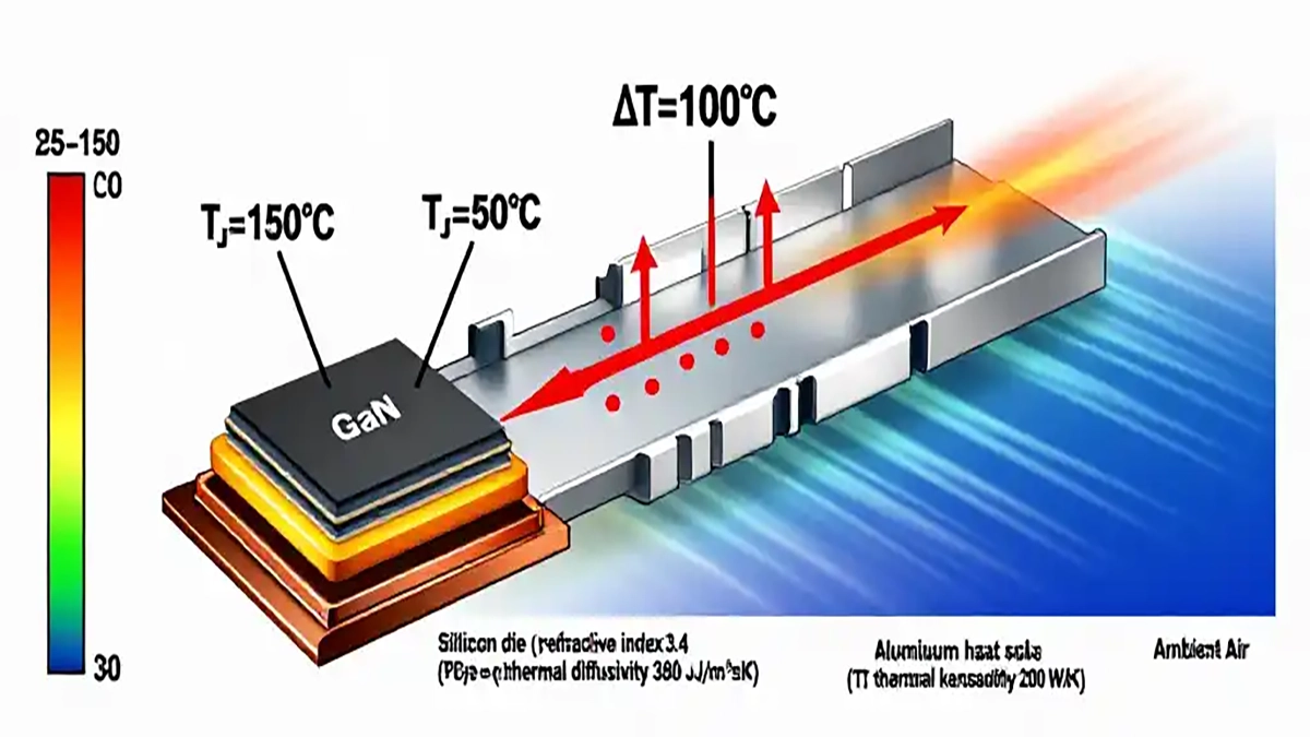 Diagrama de la estructura de gestión térmica de los LED