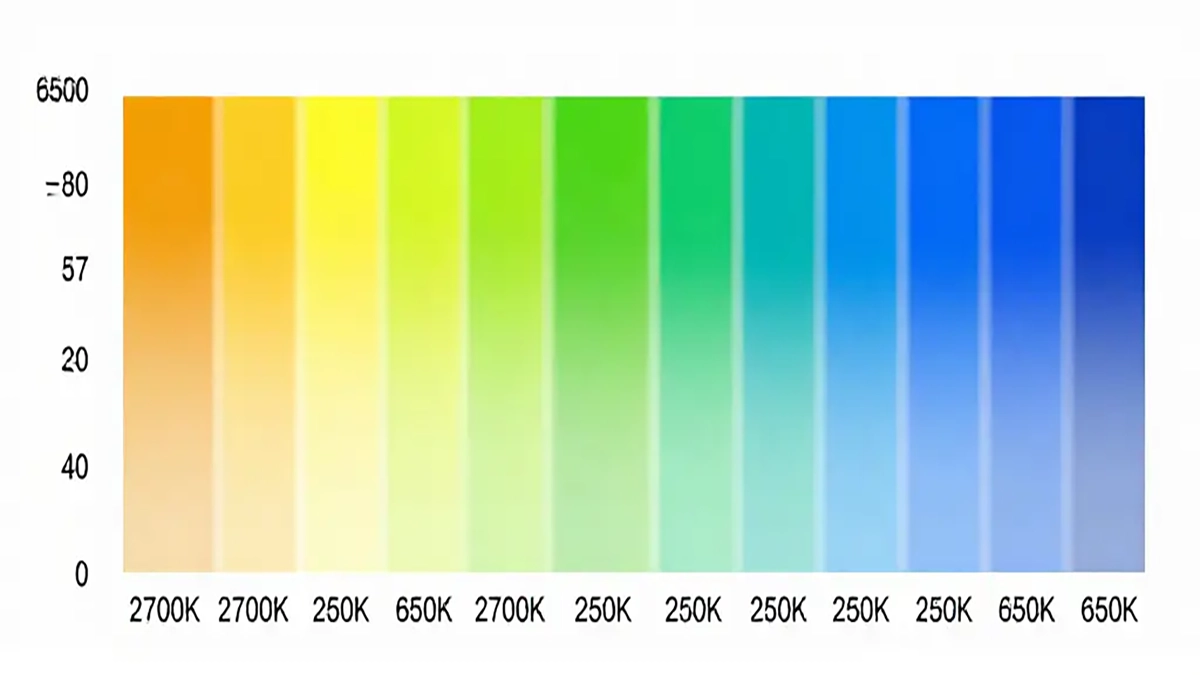 Diagram penyesuaian temperatur warna Penerangan Human-Centric (HCL)
