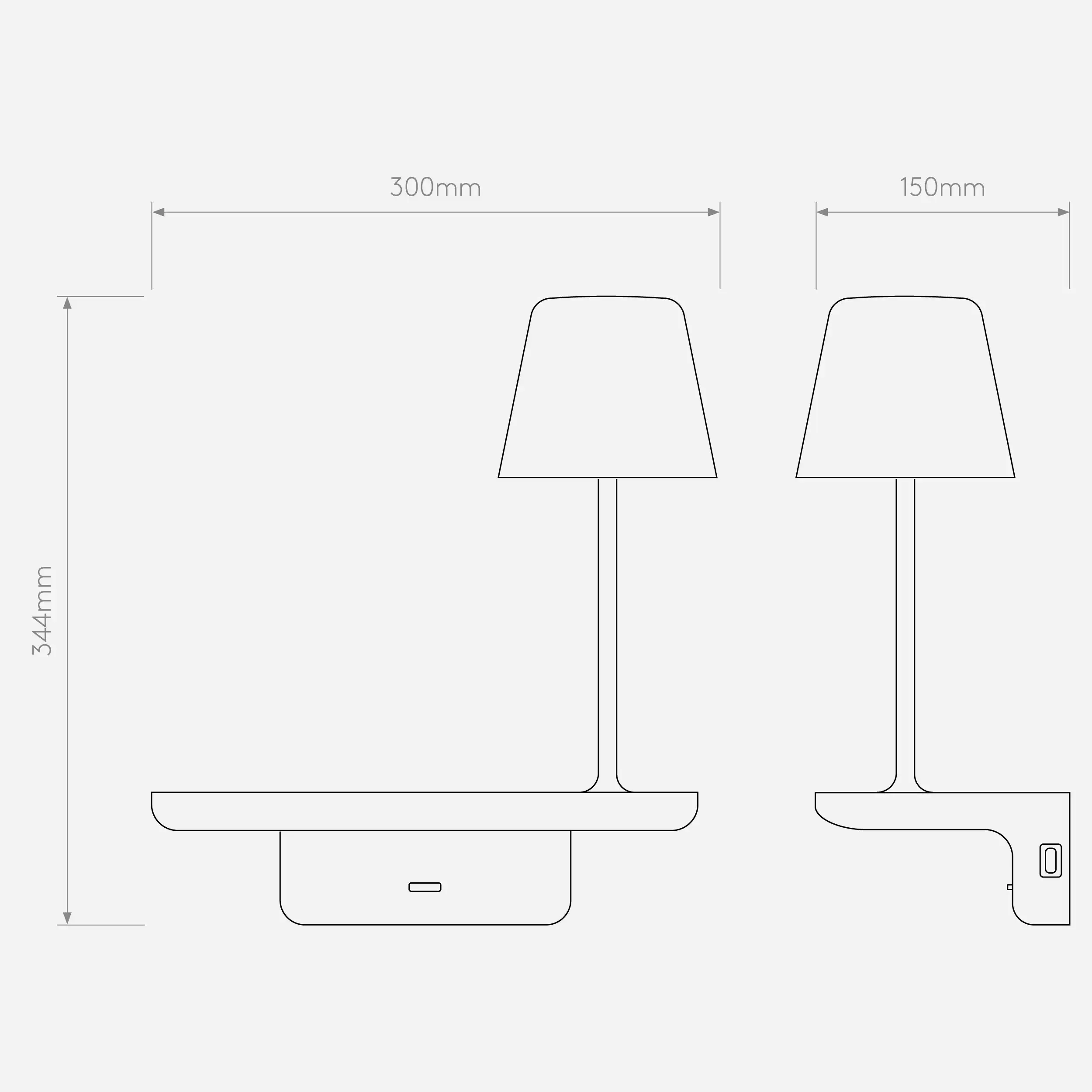Lampu dinding multifungsi untuk samping tempat tidur