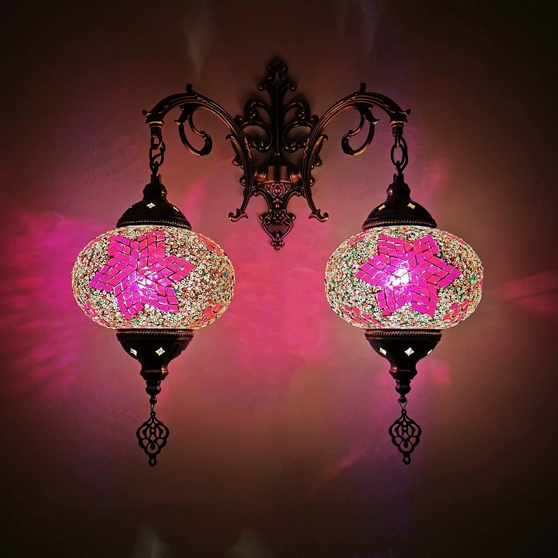 Lampu dinding klasik Turki berkepala ganda