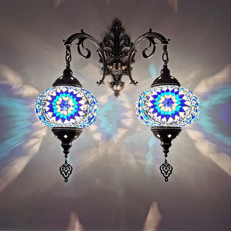 Lampu dinding klasik Turki berkepala ganda