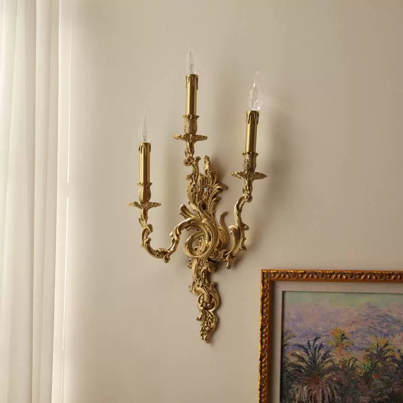 Lampu dinding bergaya Prancis retro